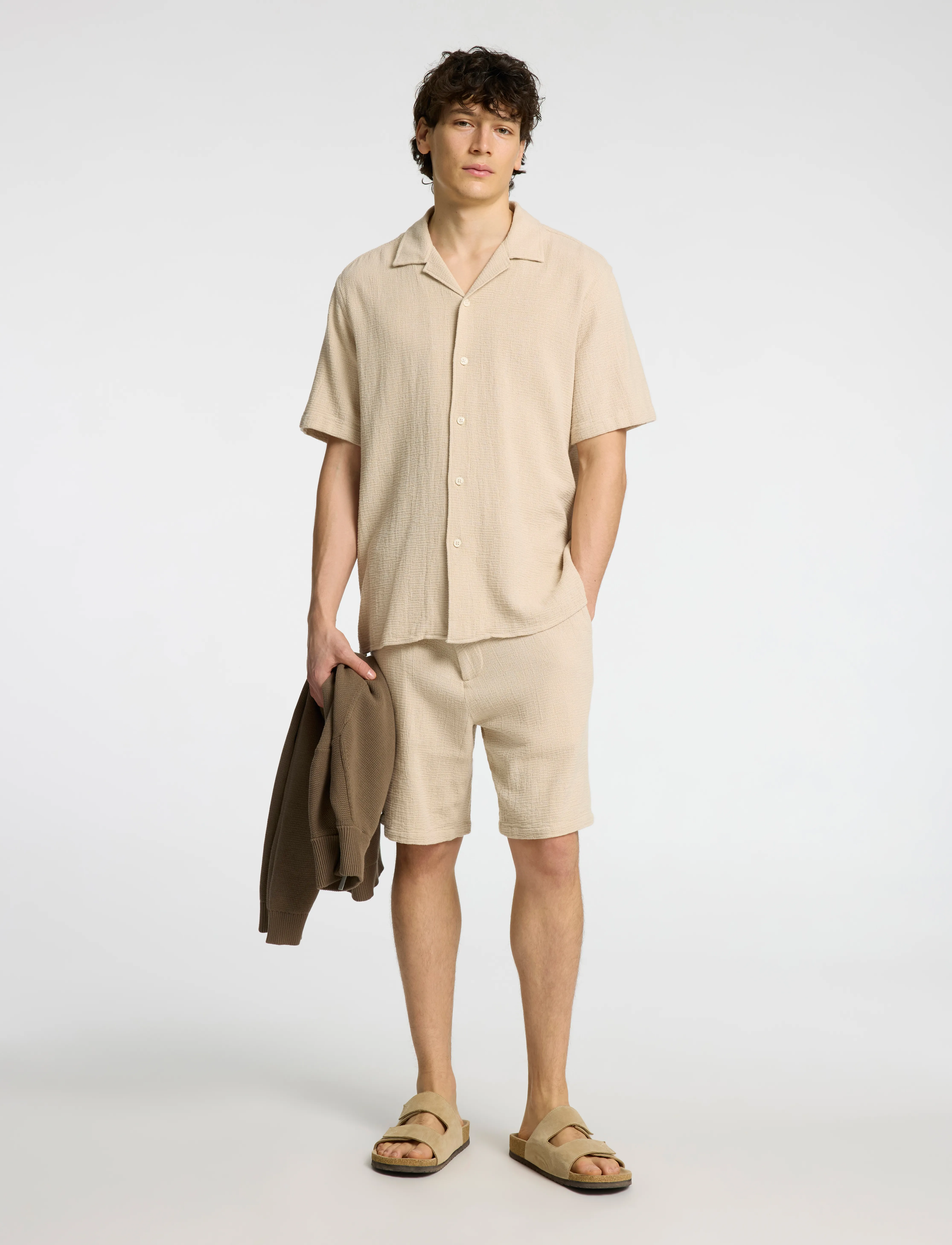 Selected - SLHREGSAL SHORTS - casual shorts - oatmeal - 5