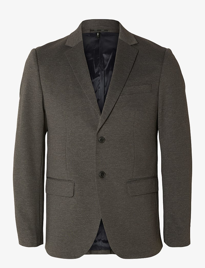 Selected - SLHSLIM-AITOR JERSEY BLZ FLEX NOOS - enkelknäppta kavajer - chocolate torte - 1