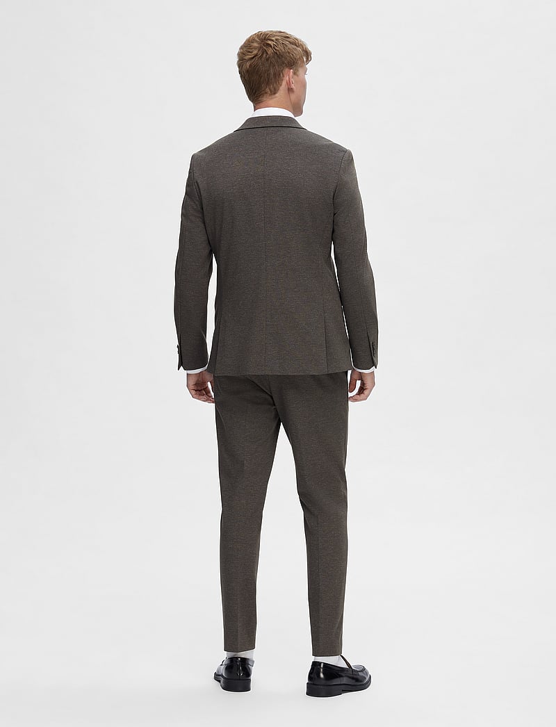 Selected - SLHSLIM-AITOR JERSEY BLZ FLEX NOOS - enkelknäppta kavajer - chocolate torte - 2