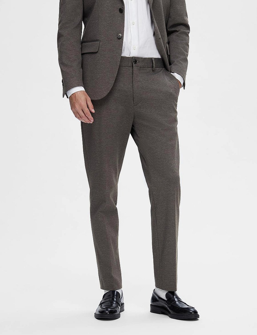 Selected - SLHSLIM-AITOR JERSEY TRS FLEX NOOS - chocolate torte - 0