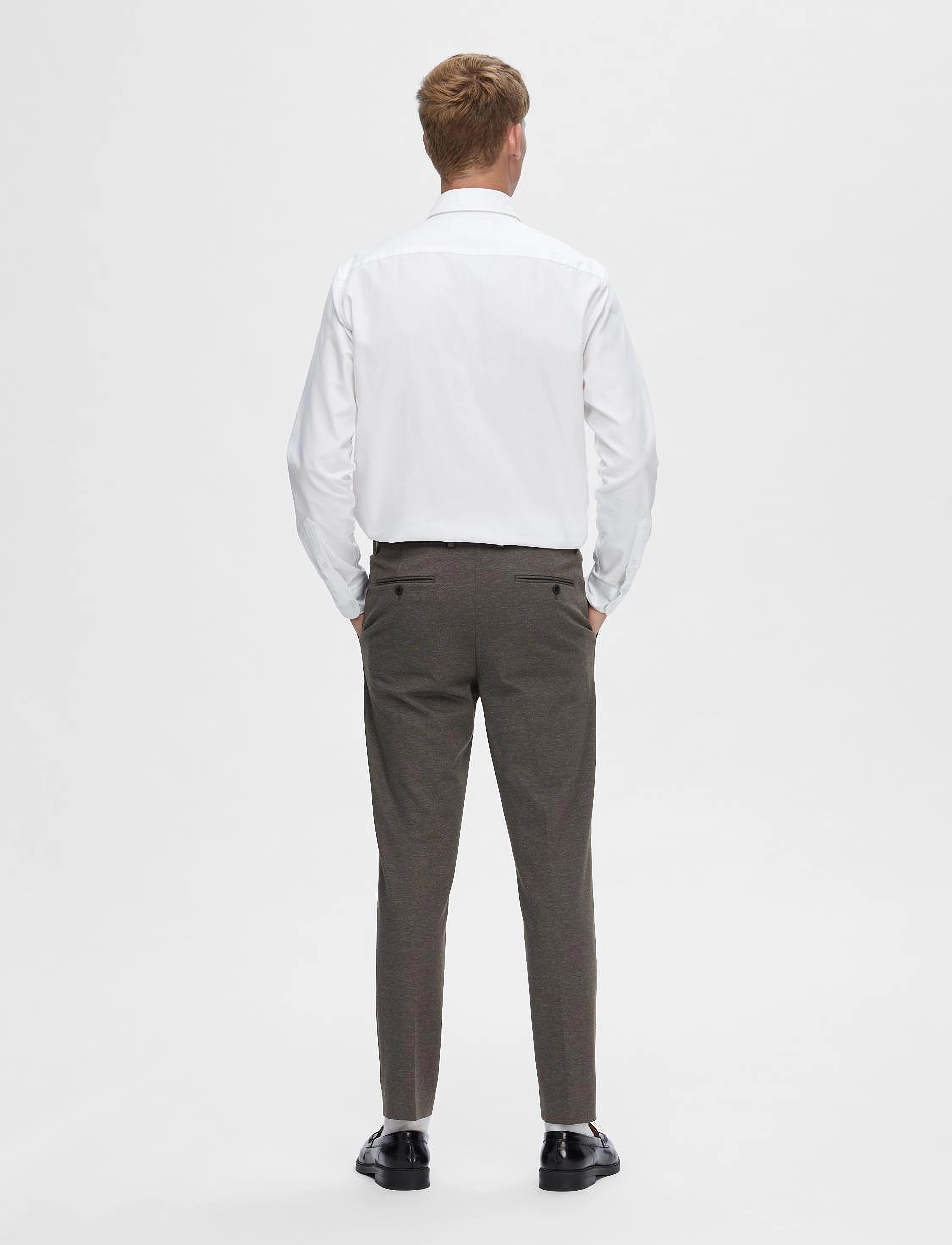 Selected - SLHSLIM-AITOR JERSEY TRS FLEX NOOS - chocolate torte - 2