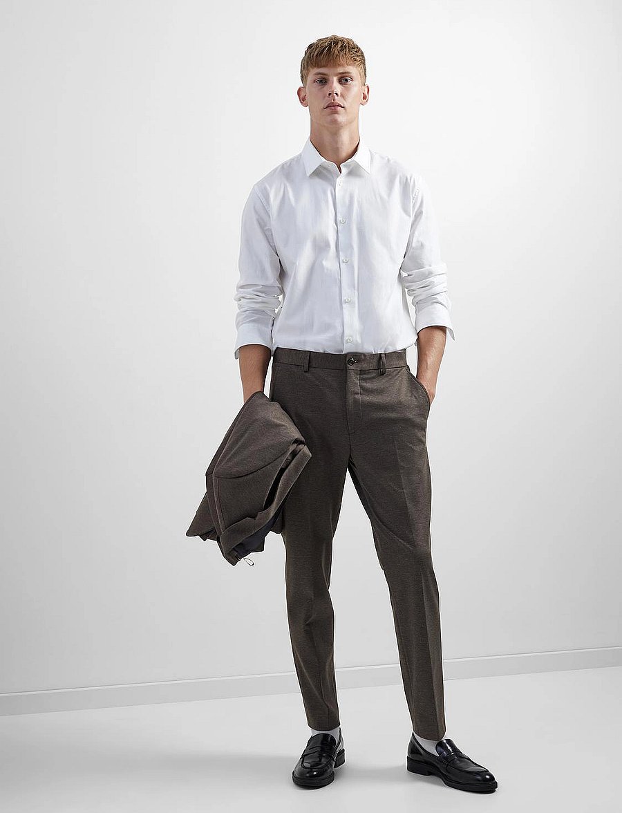 Selected - SLHSLIM-AITOR JERSEY TRS FLEX NOOS - chocolate torte - 4