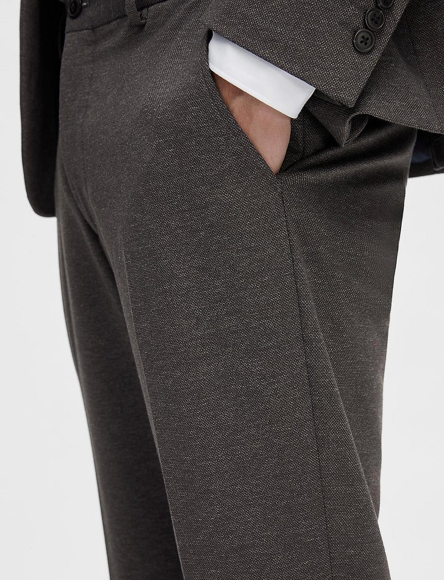 Selected - SLHSLIM-AITOR JERSEY TRS FLEX NOOS - chocolate torte - 5
