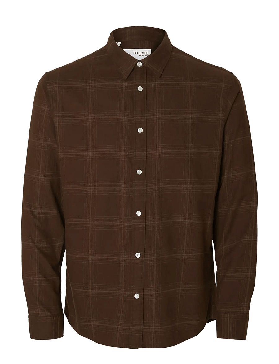Selected - SLHSLIMOWEN-BRUSHED SHIRT LS NOOS - oxfordi särgid - demitasse - 1