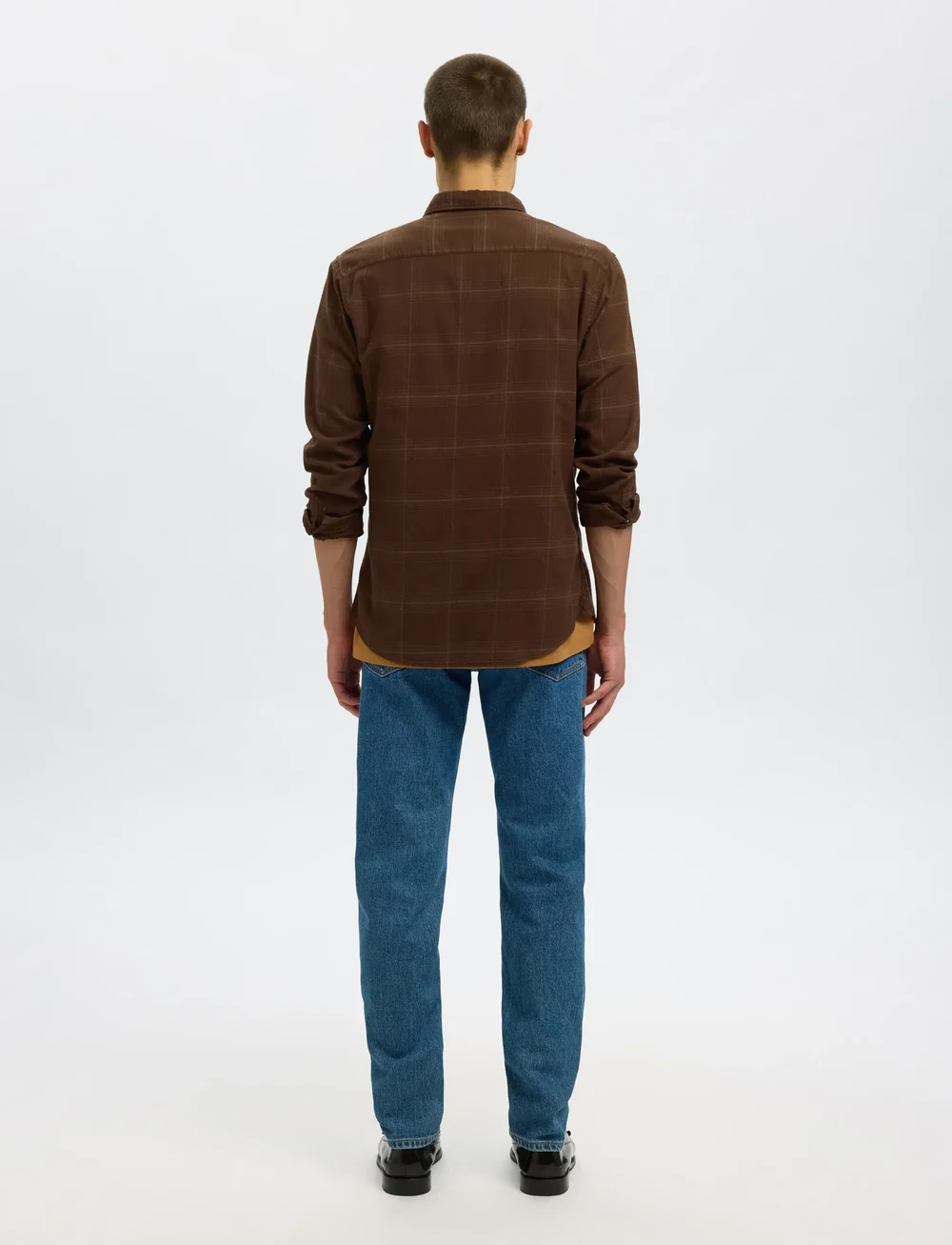 Selected - SLHSLIMOWEN-FLANNEL SHIRT LS NOOS - rutiga skjortor - demitasse - 2