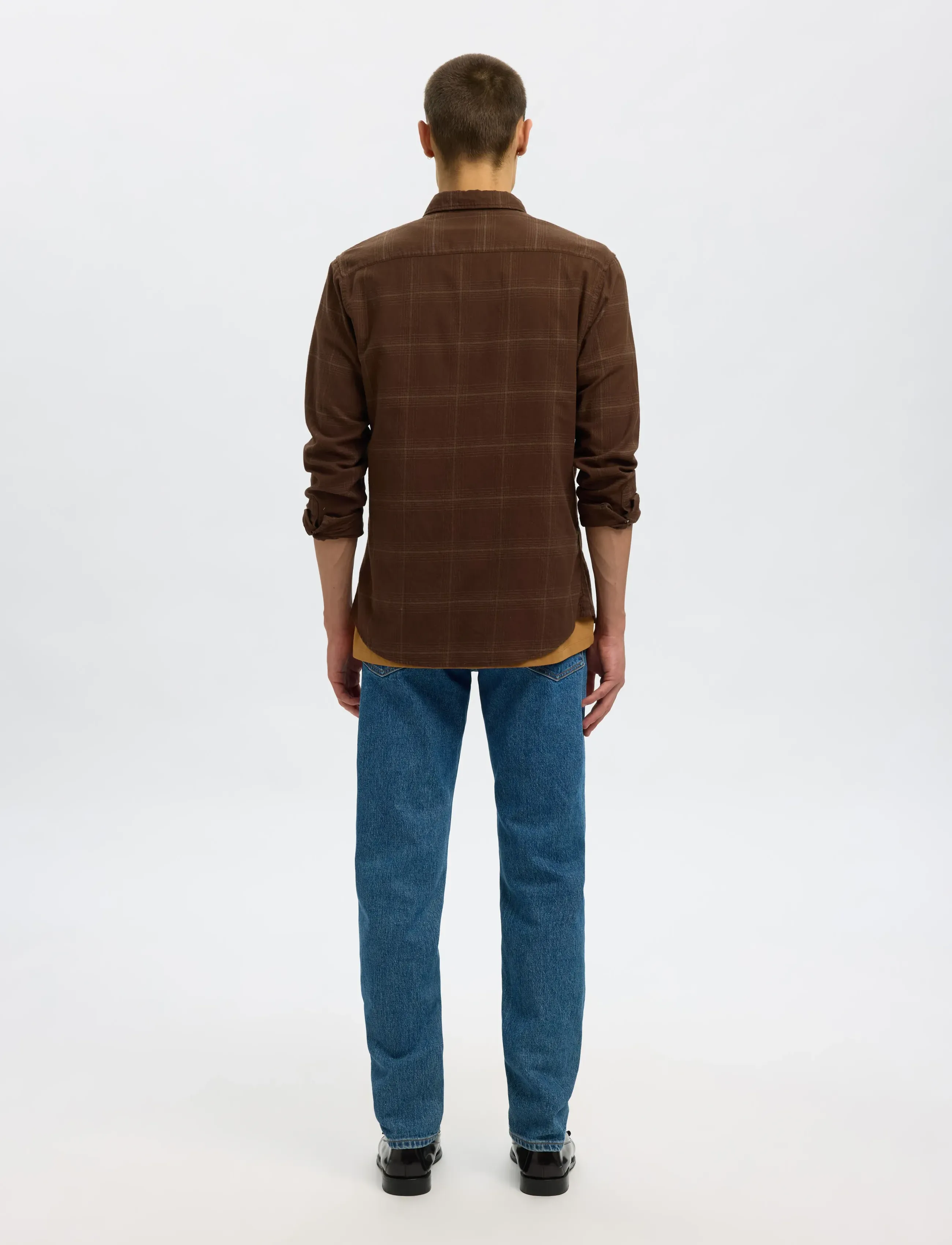 Selected - SLHSLIMOWEN-BRUSHED SHIRT LS NOOS - oxford skjorter - demitasse - 2