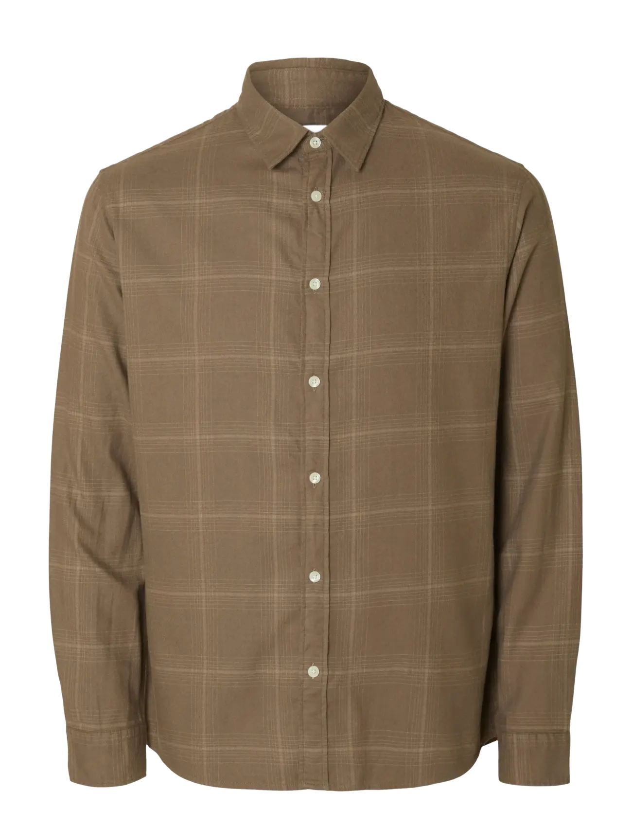 Selected SLHSLIMOWEN-BRUSHED SHIRT LS NOOS - Ternede skjorter - MOREL / brown