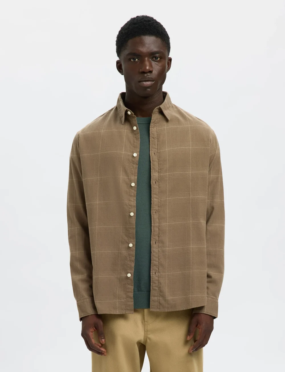 Selected - SLHSLIMOWEN-FLANNEL SHIRT LS NOOS - ternede skjorter - morel - 0