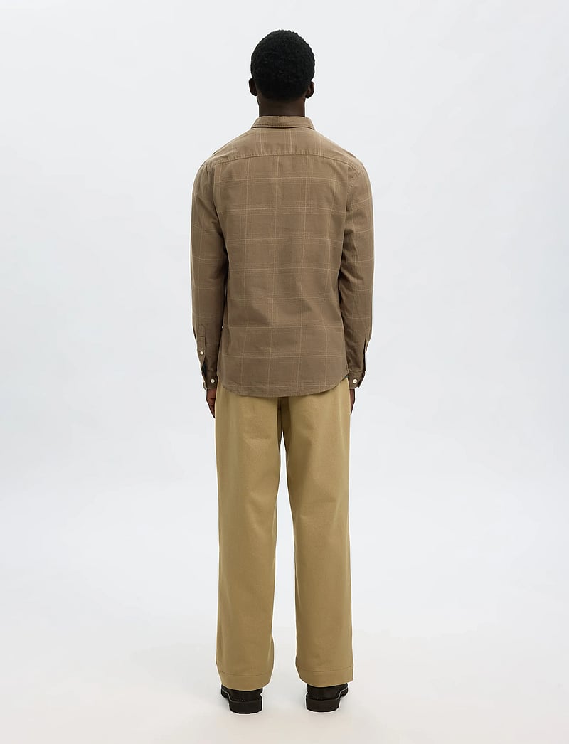 Selected - SLHSLIMOWEN-BRUSHED SHIRT LS NOOS - oxford-skjorter - morel - 2