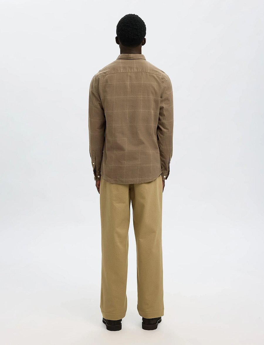 Selected - SLHSLIMOWEN-BRUSHED SHIRT LS NOOS - oxford skjorter - morel - 2