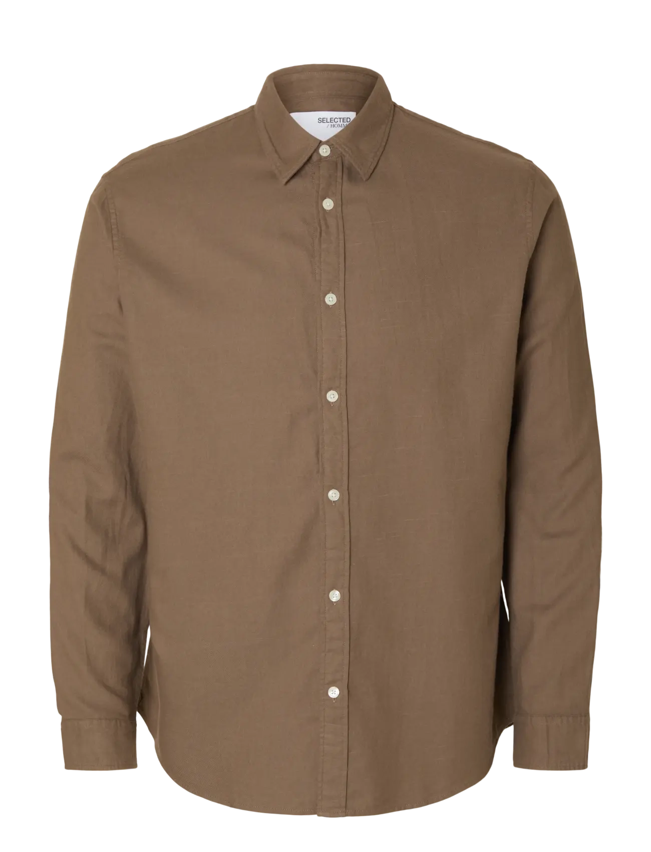SLHSLIMOWEN-BRUSHED SHIRT LS NOOS - MOREL