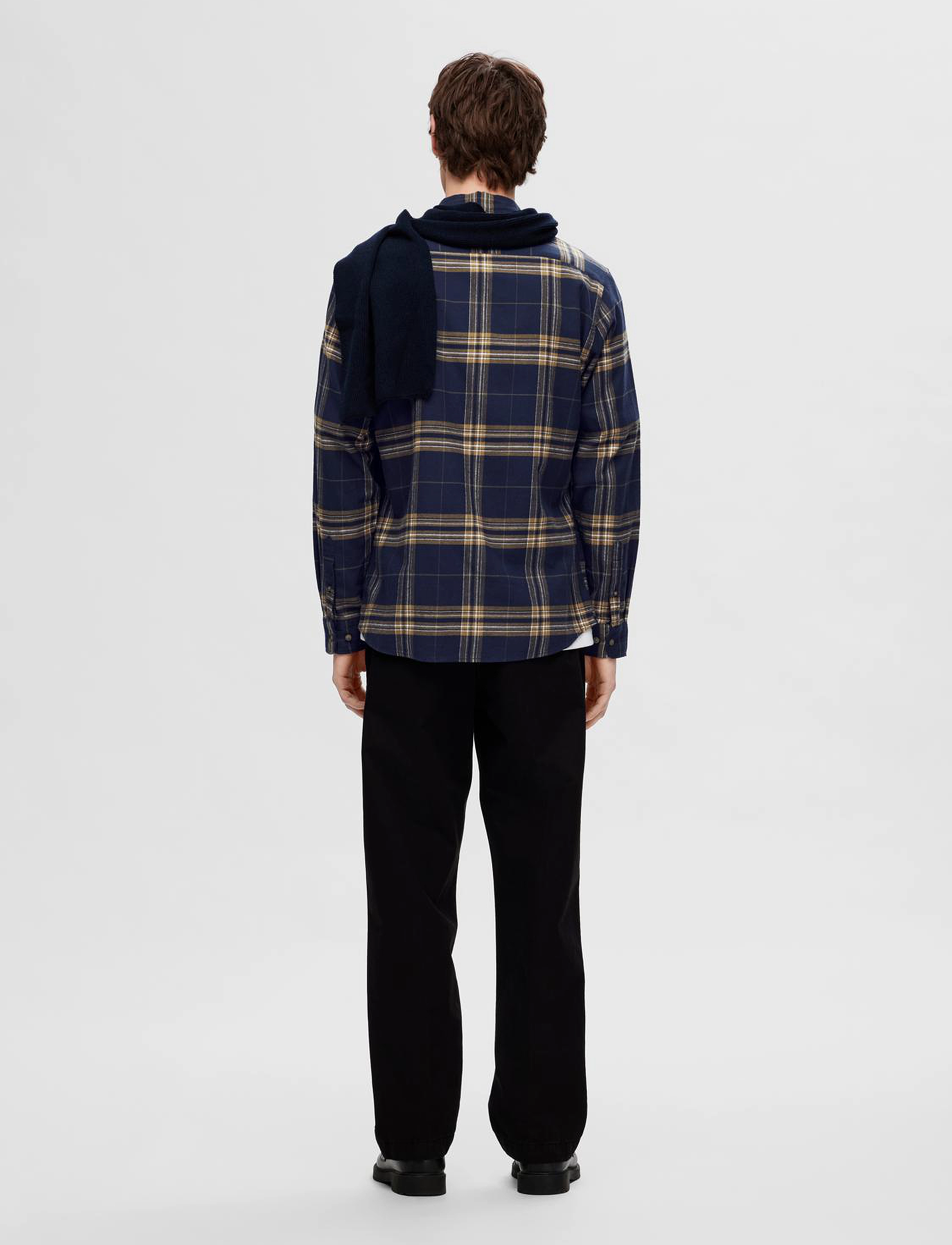 Selected - SLHSLIMOWEN-BRUSHED SHIRT LS NOOS - laveste priser - sky captain - 2