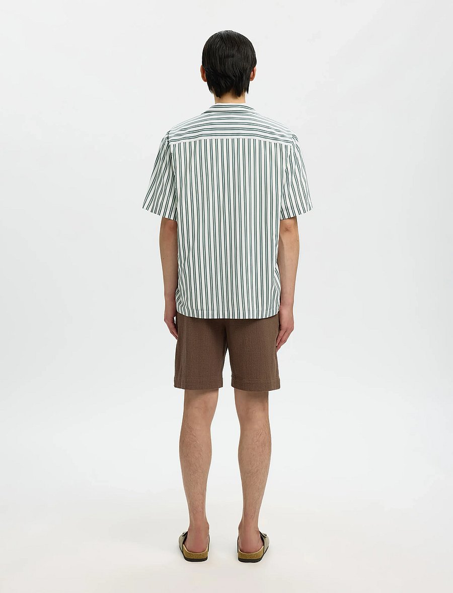 Selected - SLHRLXAIR MIX SS SHIRT - kortærmede skjorter - balsam green - 2