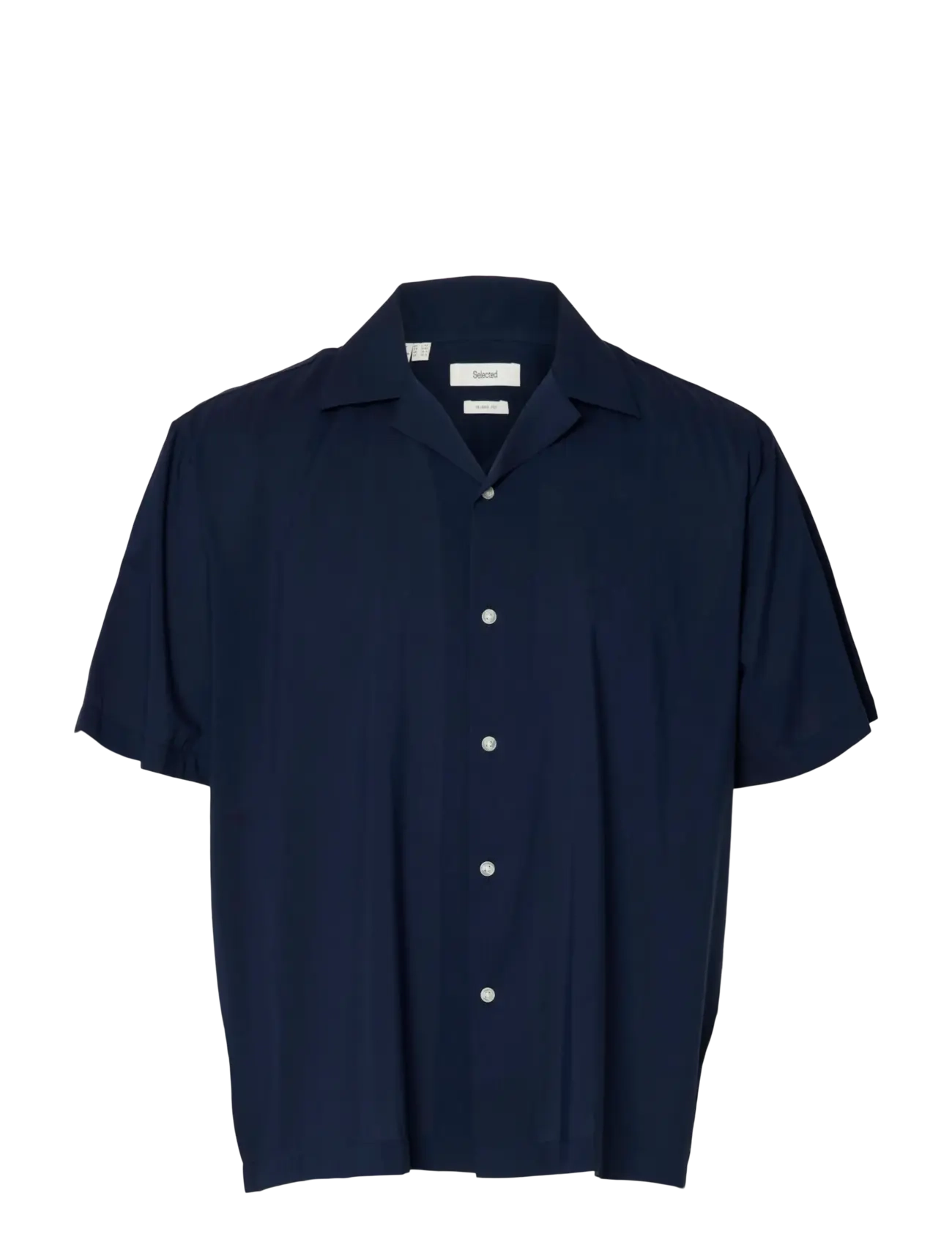 Selected SLHRLXAIR MIX SS SHIRT - Selected - SKY CAPTAIN / navy