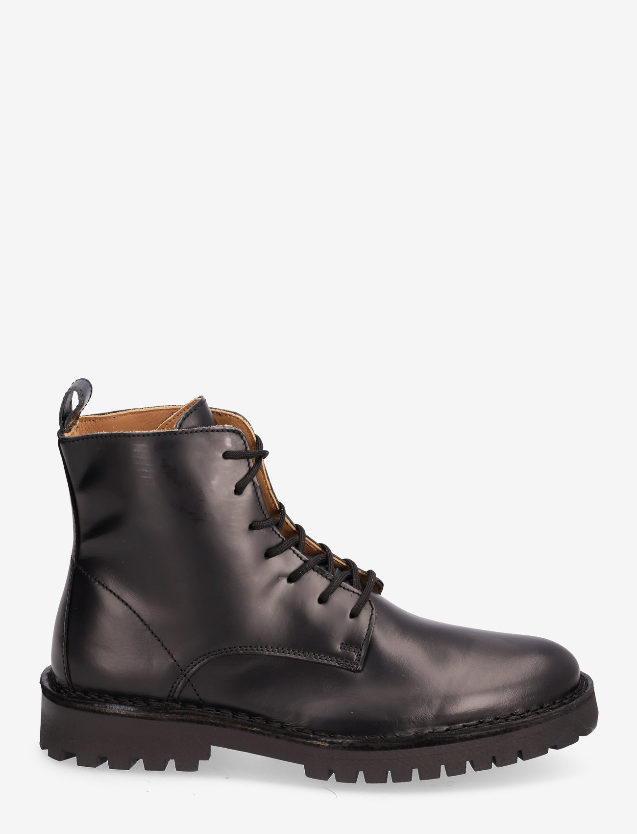 Selected Homme - SLHRICKY LEATHER LACE-UP BOOT - lace ups - black - 1
