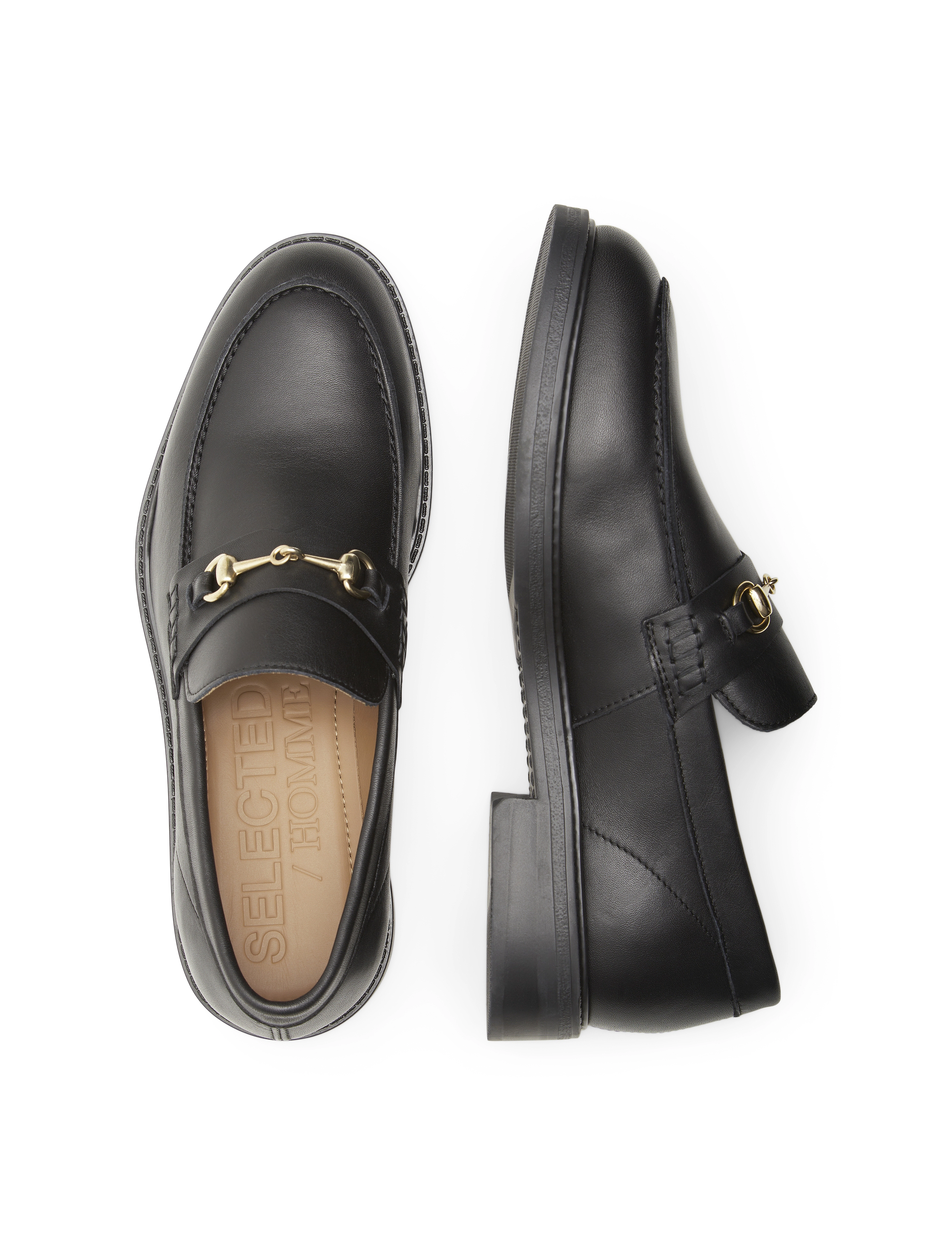 SELECTED Slmblake Leather Horsebit Loafer finskor herr – bild 4