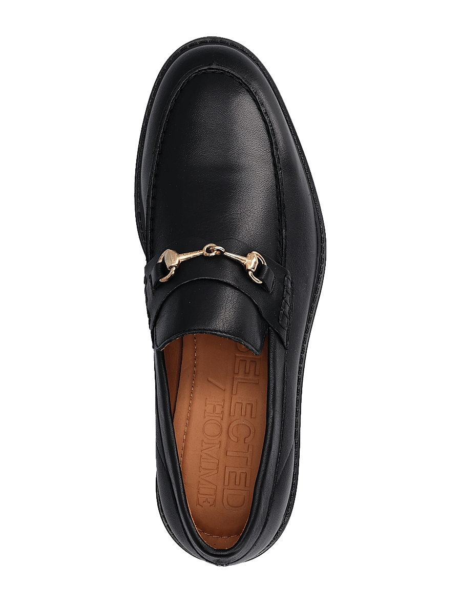 Selected - SLMBLAKE LEATHER HORSEBIT LOAFER - nach anlass kaufen - black - 4