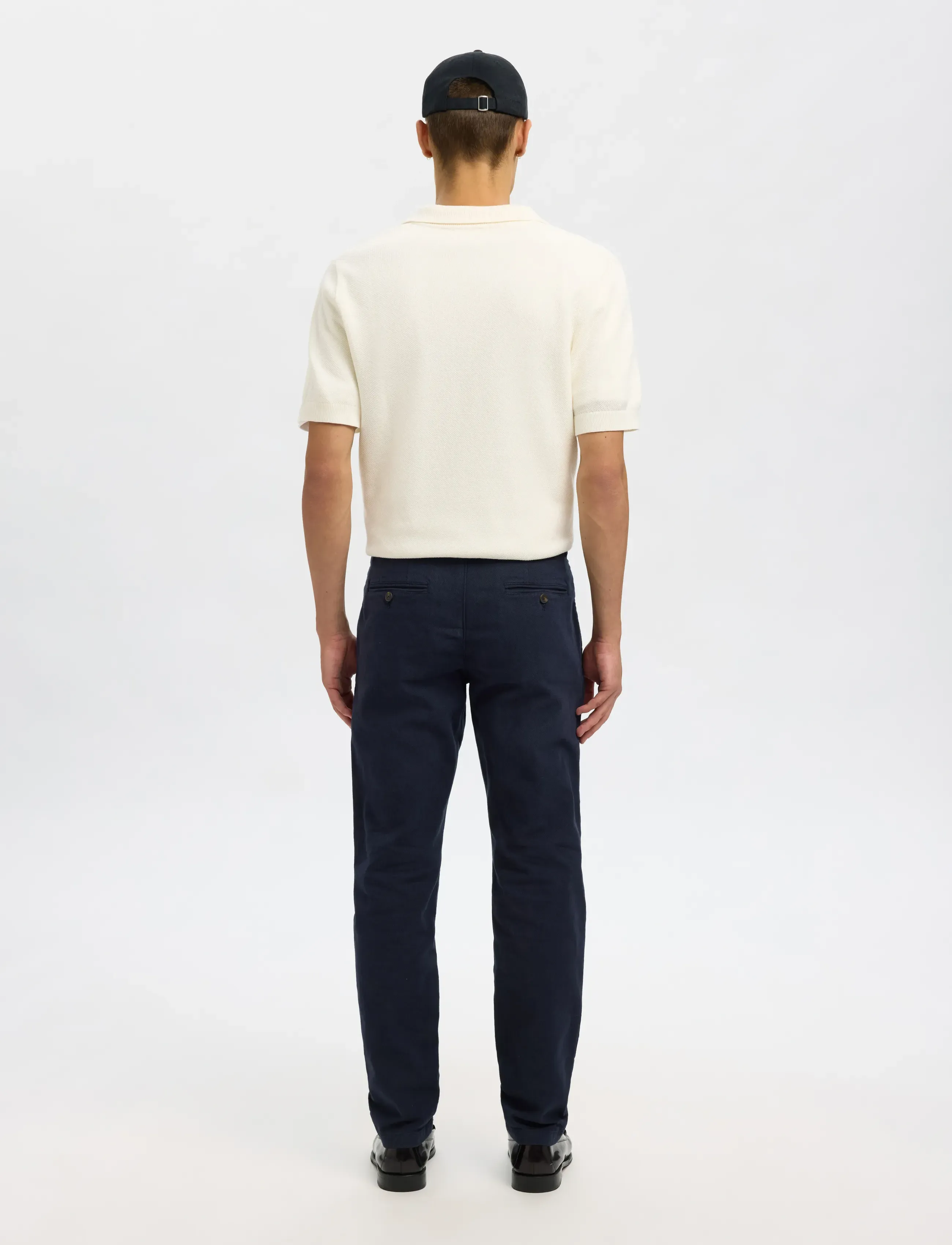 Selected - SLH175-SLIM MILES STRUCTURE DYED PANT - „chino“ stiliaus kelnės - dark sapphire - 2