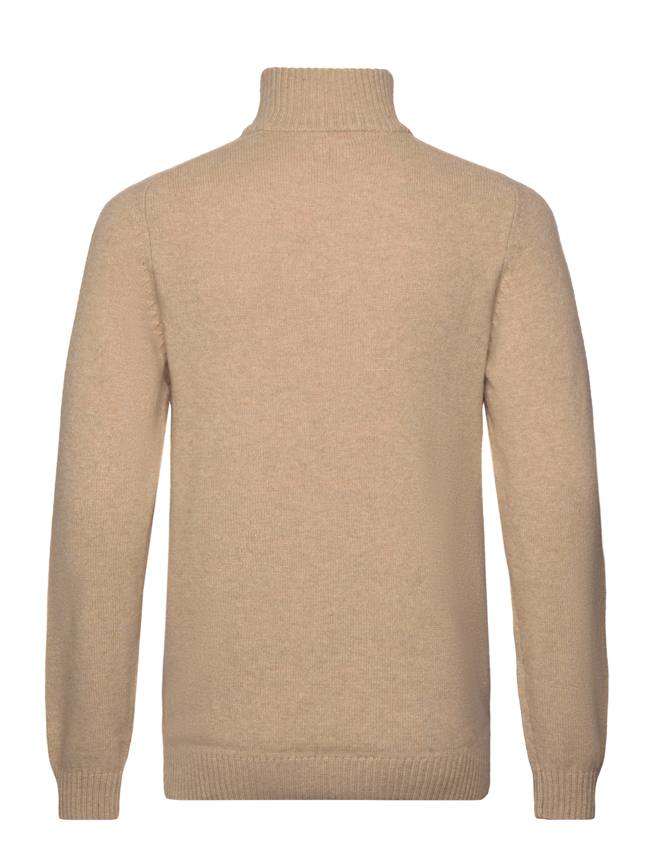 Selected Homme - SLHREG DAN WOOL-MIX ZIP HIGH NECK - greige - 1