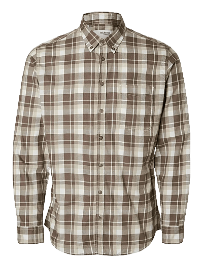 Slhslimowen-Brushed Shirt Ls D - Ternede Skjorter