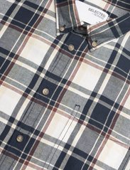Selected Homme - SLHSLIM-DAN FLANNEL SHIRT LS O - checkered shirts - true navy - 3
