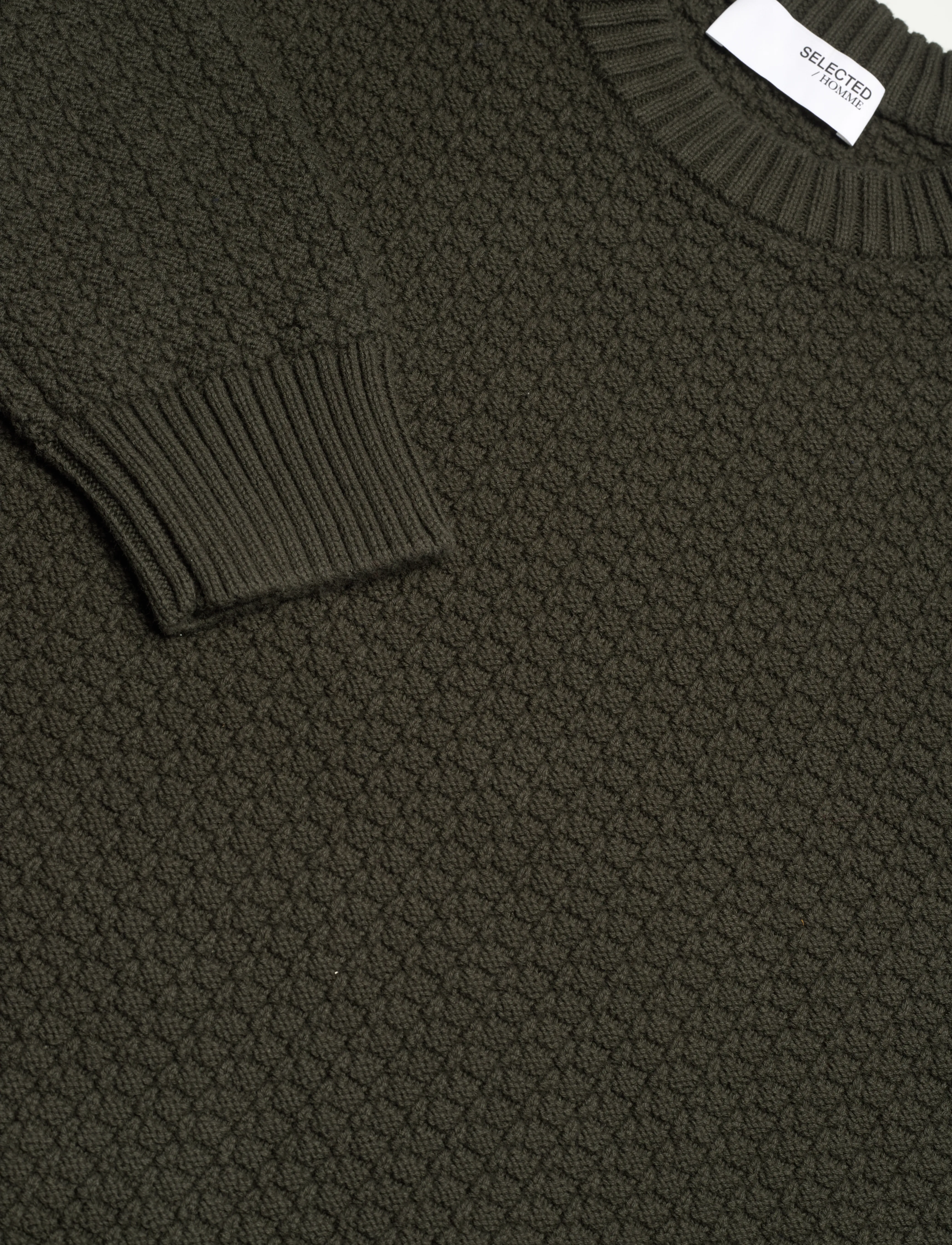 Selected Homme - SLHTHIM LS KNIT STRUCTURE CREW NECK W - rosin - 2