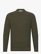 SLHREG-DAN STRUCTURE CREW NECK - FOREST NIGHT