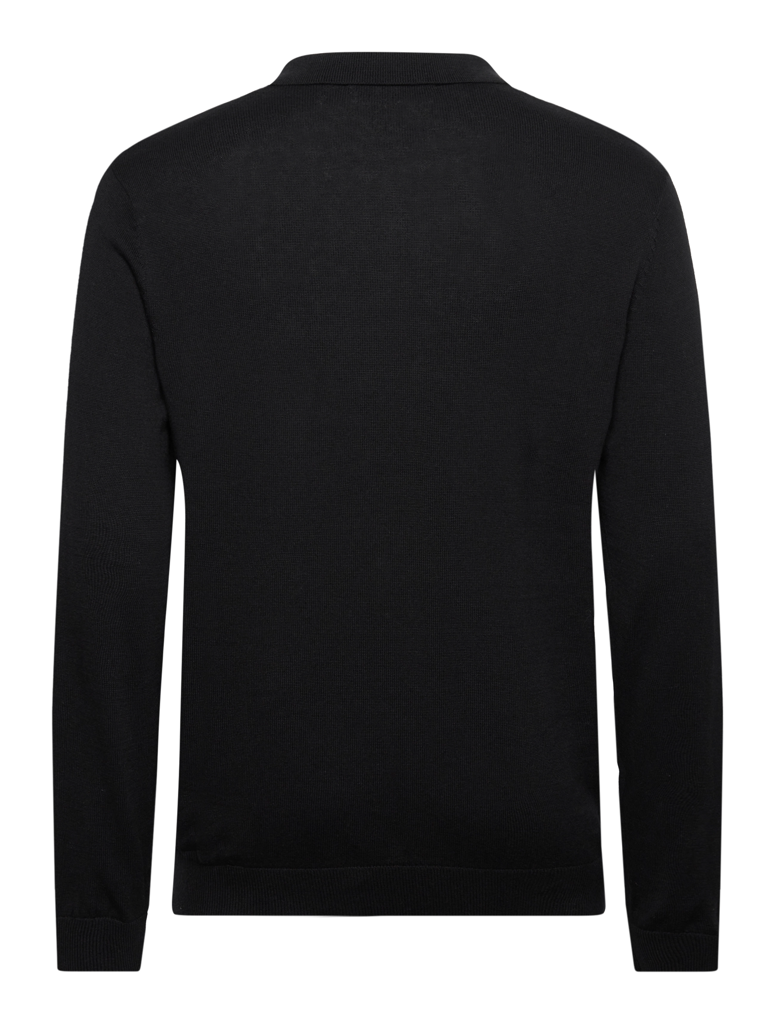 Selected Homme - SLHREG-DAN KNIT LS POLO - black - 1