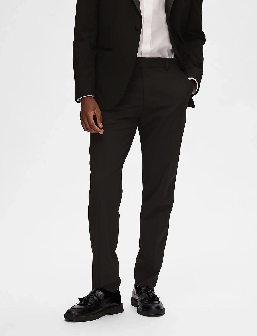 Selected - SLHSLIM-LIAM TUX TRS FLEX B - black - 0