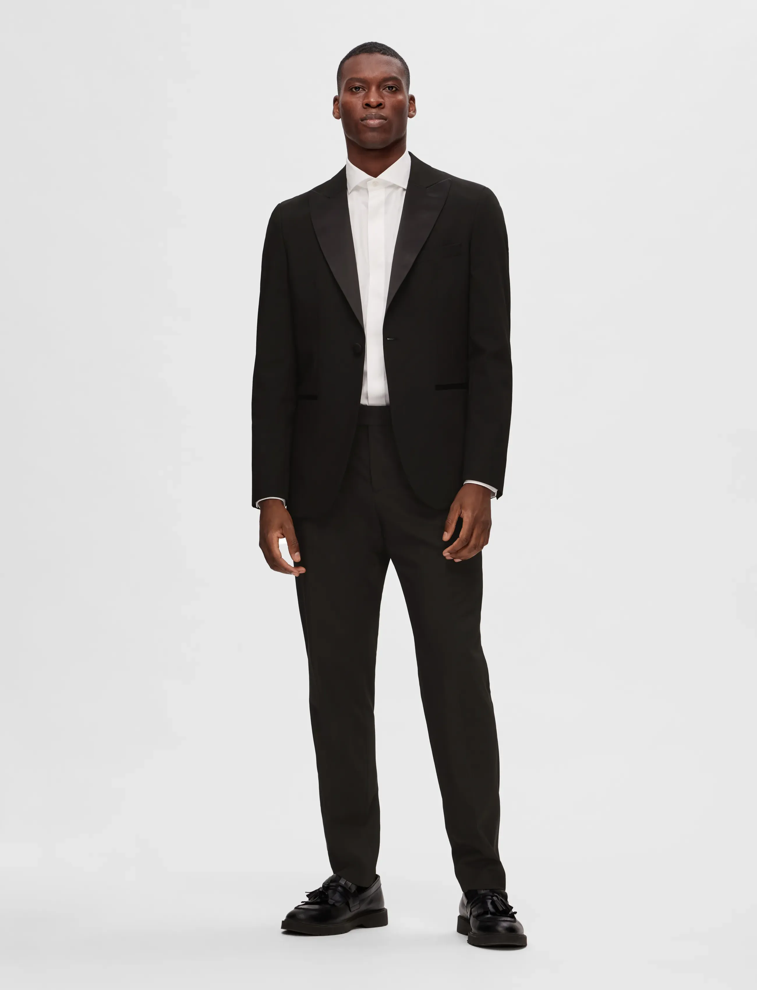 Selected - SLHSLIM-LIAM TUX TRS FLEX B - black - 4