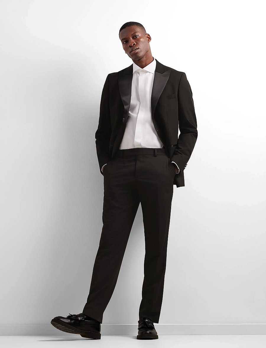 Selected - SLHSLIM-LIAM TUX TRS FLEX B - black - 5