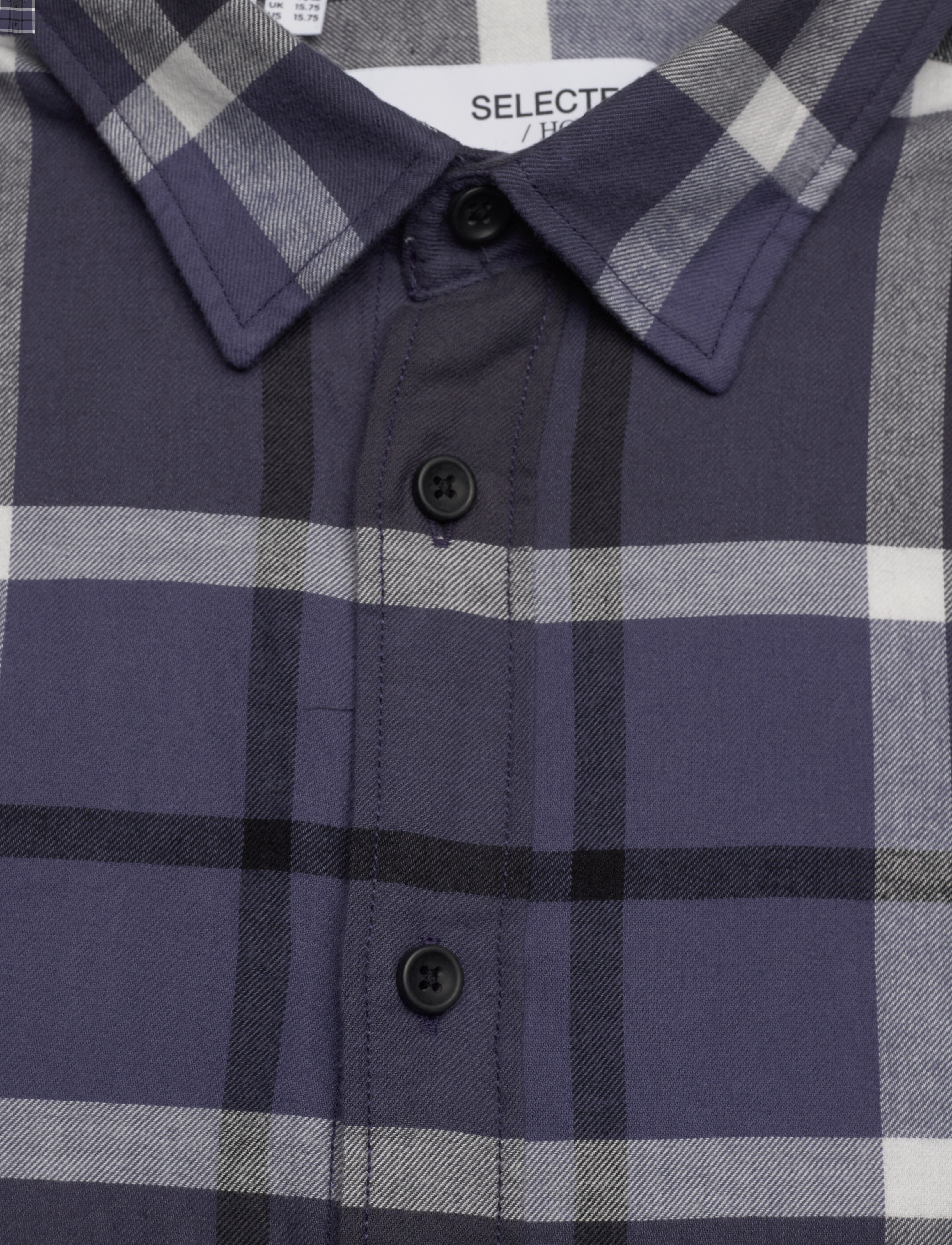 Selected - SLHREGOWEN-FLANNEL MIX SHIRT LS  W - blue depths - 2