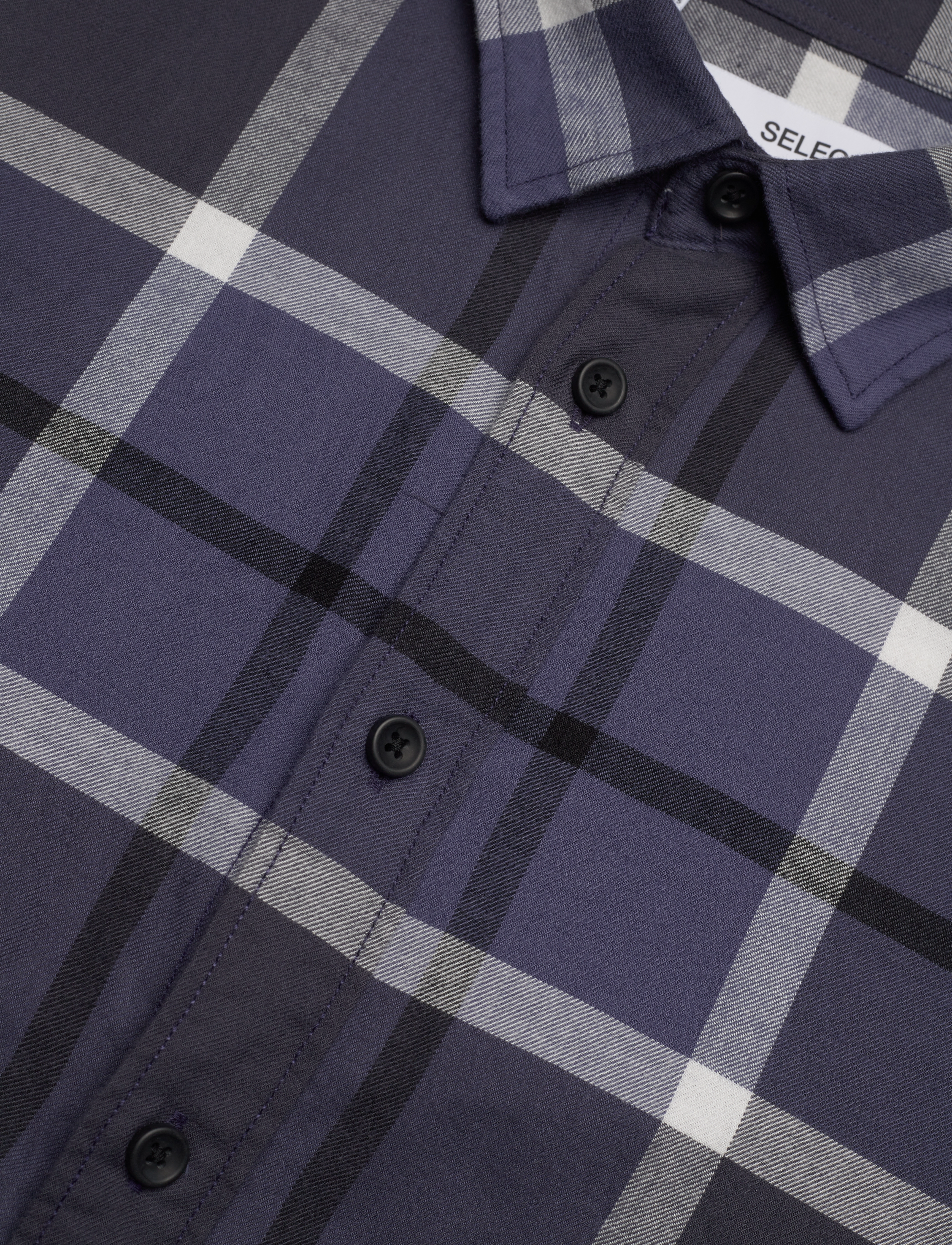 Selected - SLHREGOWEN-FLANNEL MIX SHIRT LS  W - blue depths - 3