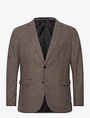 Selected Homme - SLHSLIMDAN FLANNEL BLAZER O - double breasted blazers - greige - 0