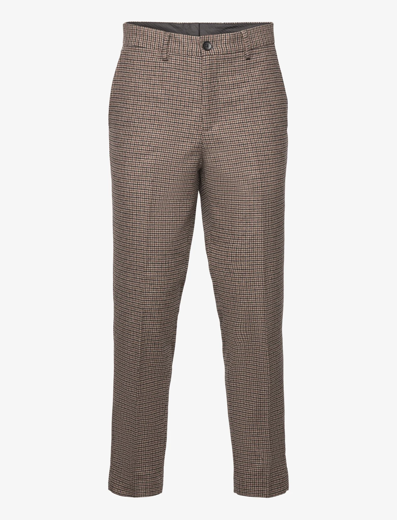 Selected Homme - SLHSLIMTAPEDAN FLANNEL TROUSER O - suit trousers - greige - 0