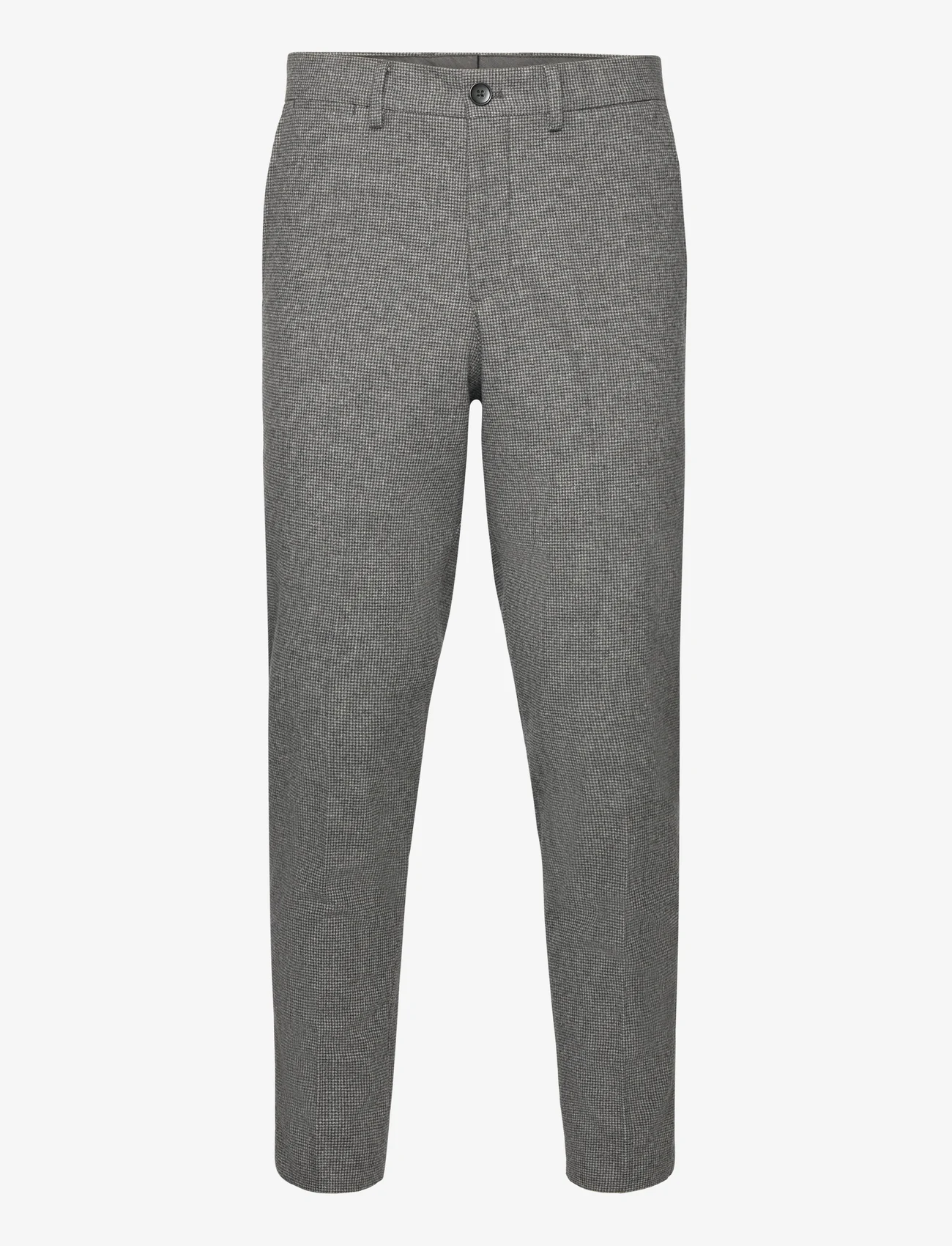 Selected Homme - SLHSLIMTAPEDAN FLANNEL TROUSER O - pantalons - grey melange - 0