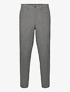 SLHSLIMTAPEDAN FLANNEL TROUSER O - GREY MELANGE