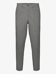 Selected Homme - SLHSLIMTAPEDAN FLANNEL TROUSER O - pantalons - grey melange - 0