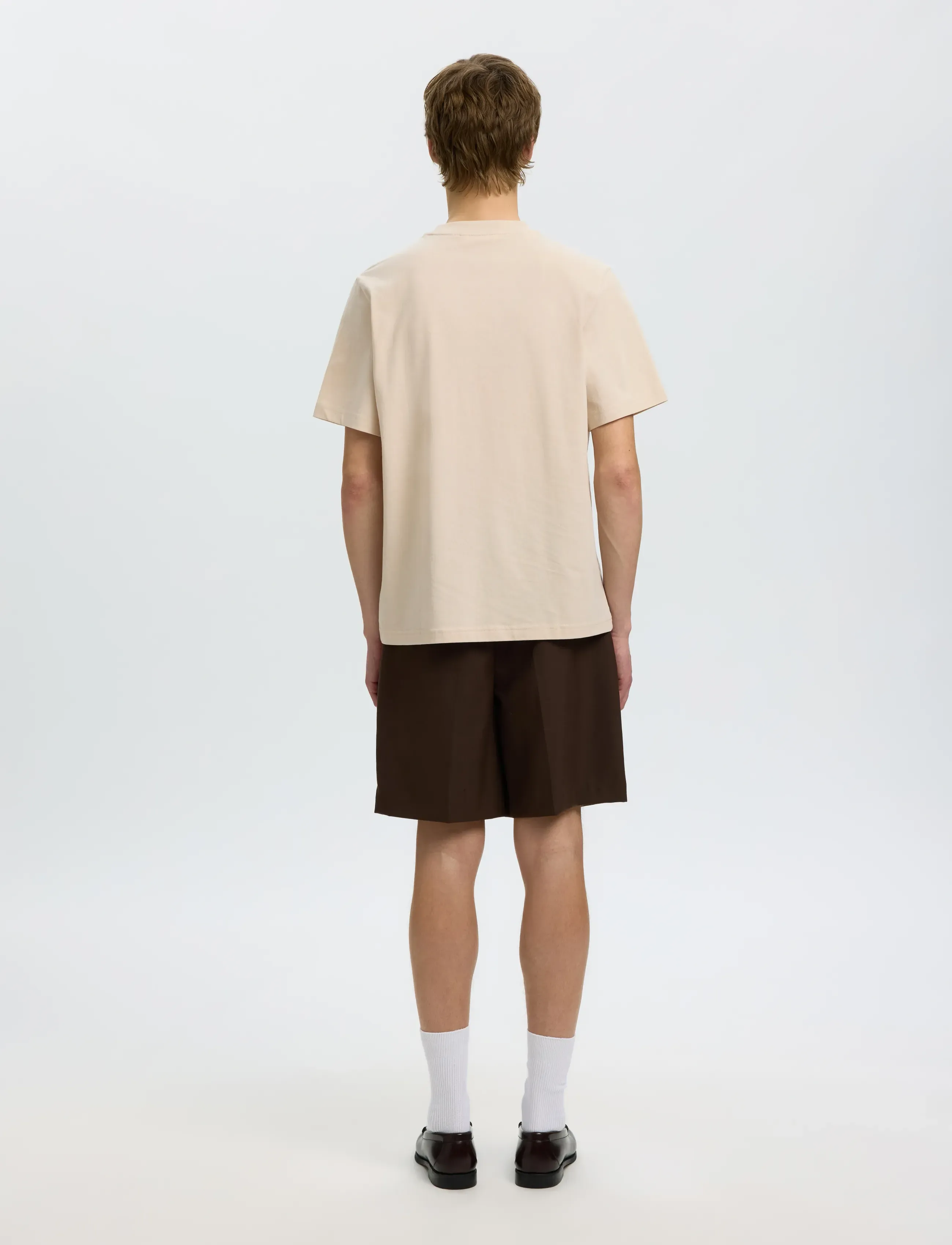 Selected - SLHREG-RIPLEY SS EMB TEE EX - kortærmede t-shirts - oatmeal - 2