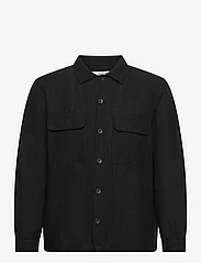 Selected Homme - SLHMADS-LINEN OVERSHIRT LS NOOS - overshirts - black - 0