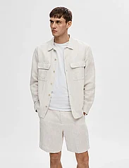 Selected Homme - SLHMADS-LINEN OVERSHIRT LS NOOS - miesten - pure cashmere - 1