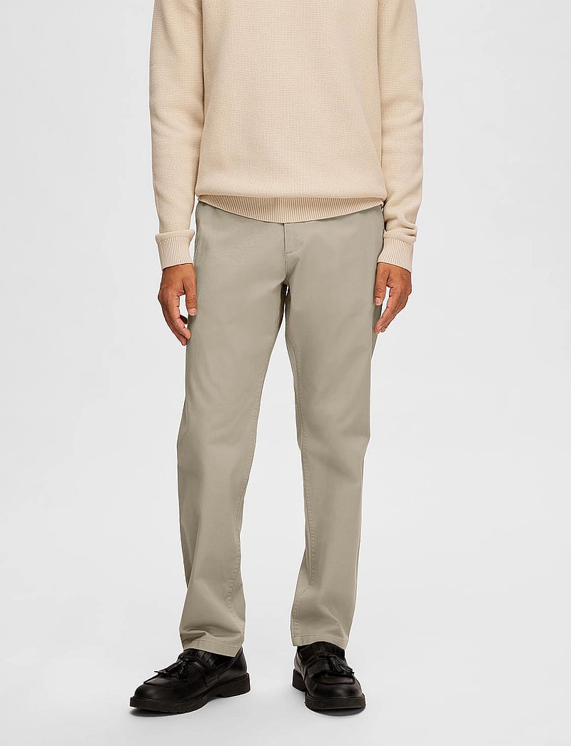 Selected - SLH175-SLIM BILL PANT FLEX NOOS - chinos - chinchilla - 0