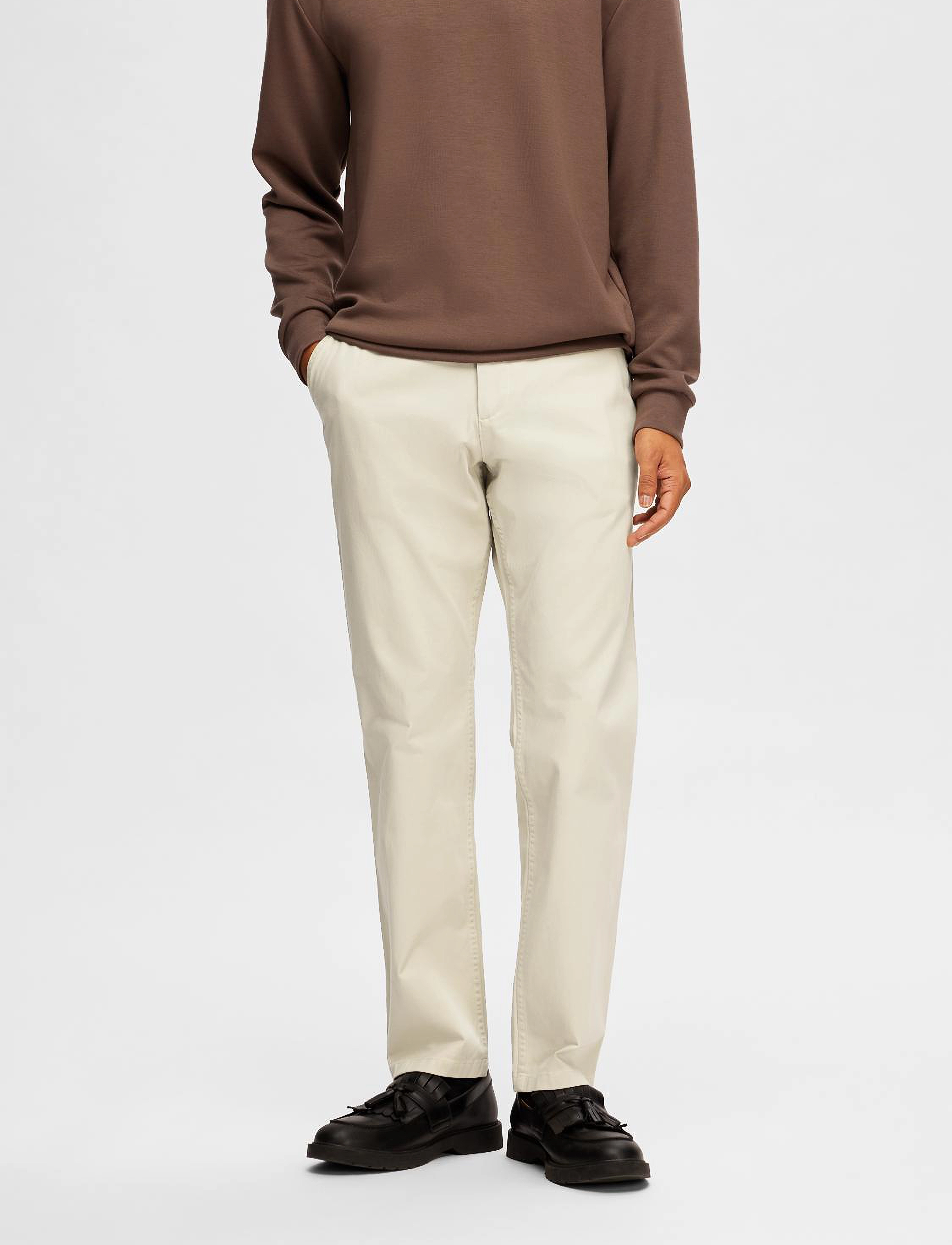 Selected - SLH175-SLIM BILL PANT FLEX NOOS - pantalons chino - moonstruck - 0