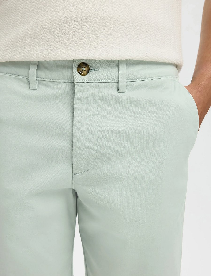Selected - SLMSLIM-MILES FLEX SHORTS NOOS - short chino - aqua gray - 4