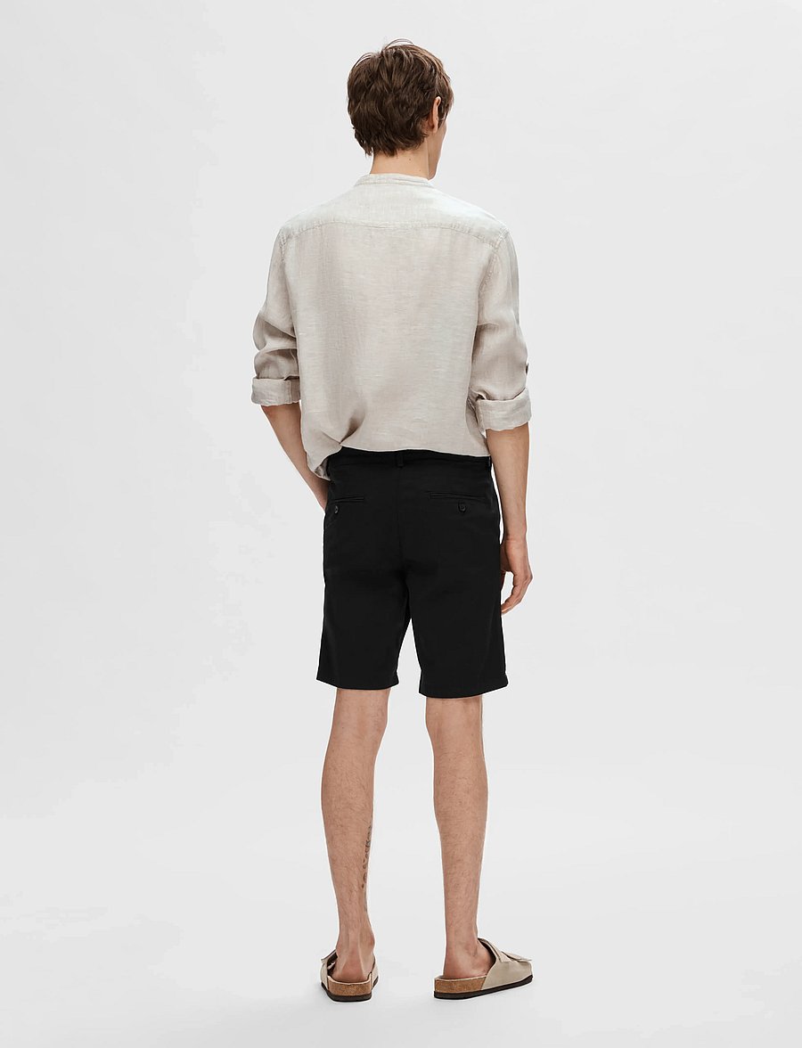 Selected - SLMSLIM-MILES FLEX SHORTS NOOS - chinos shorts - black - 2