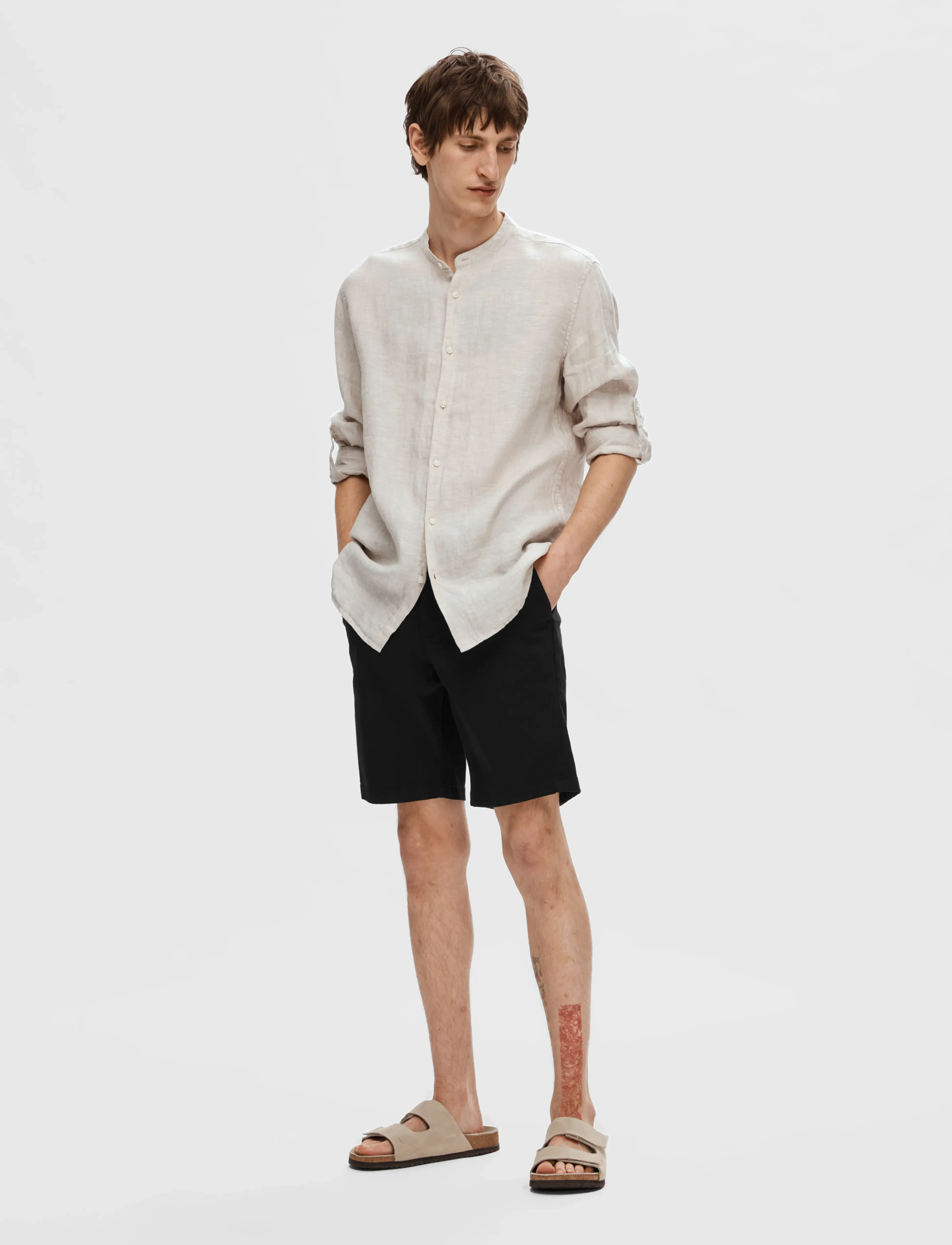 Selected - SLMSLIM-MILES FLEX SHORTS NOOS - chinos shorts - black - 3