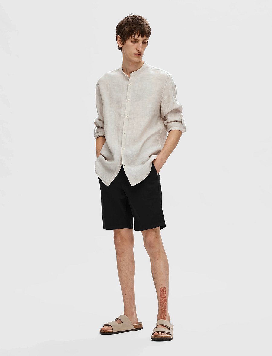 Selected - SLMSLIM-MILES FLEX SHORTS NOOS - chinos shorts - black - 3