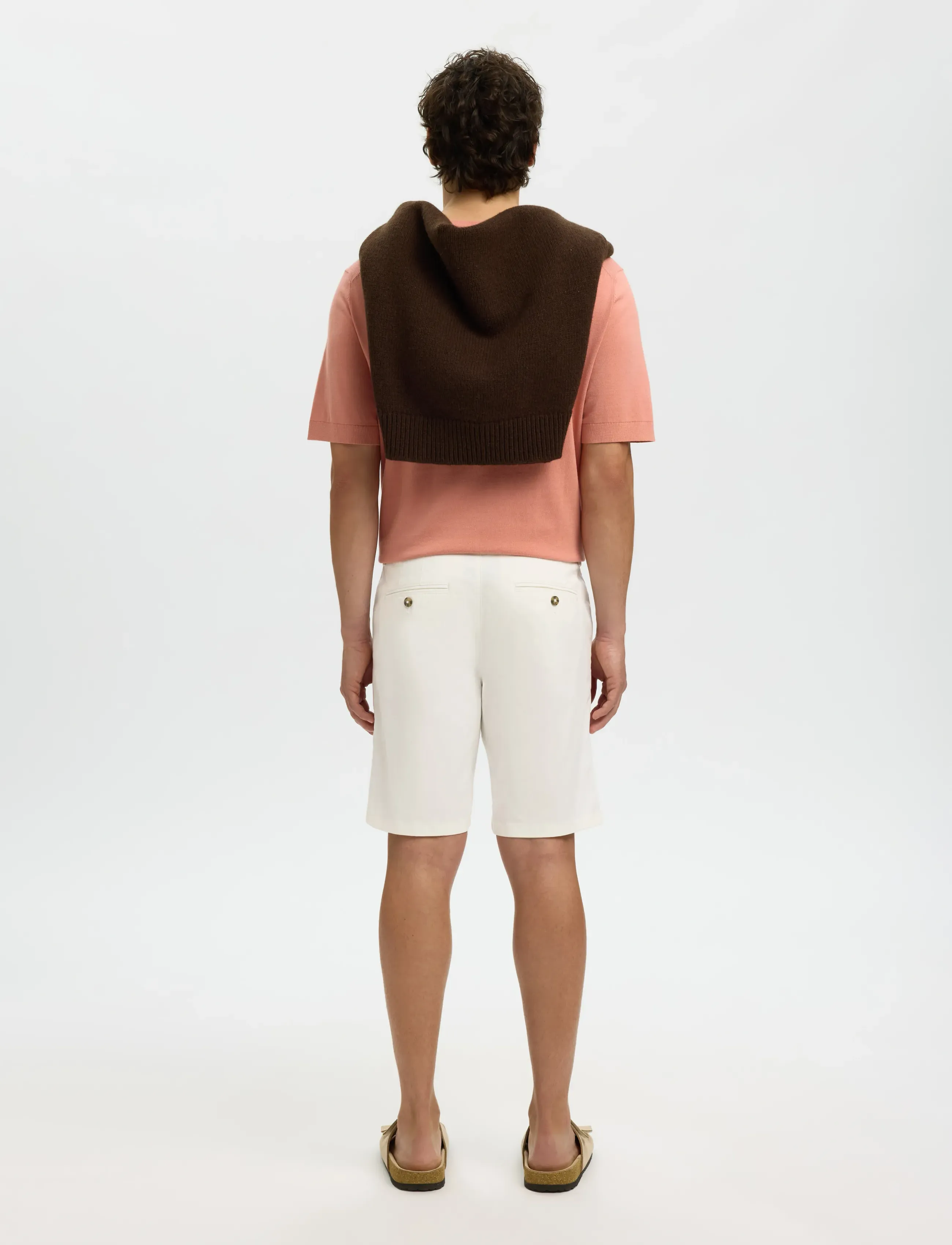 Selected - SLMSLIM-MILES FLEX SHORTS NOOS - chinos shorts - cloud dancer - 2