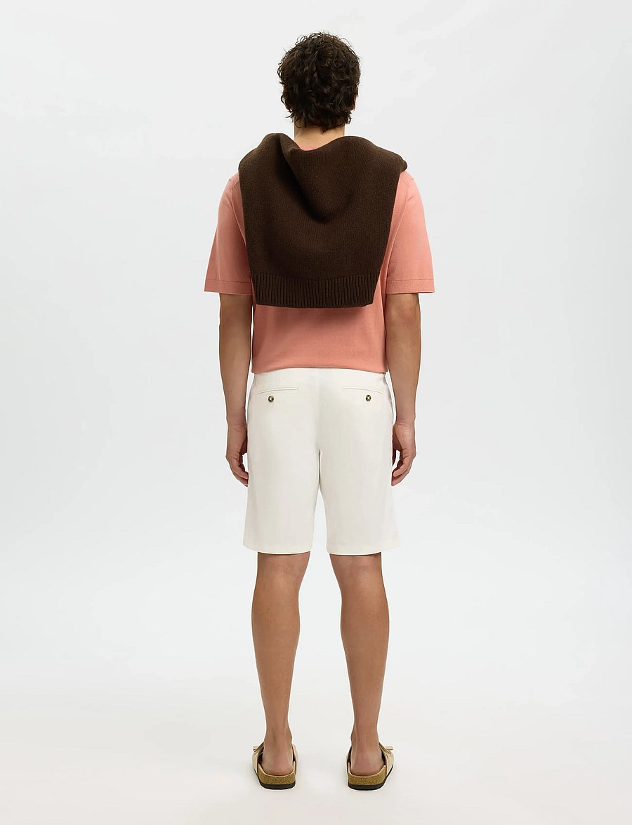 Selected - SLMSLIM-MILES FLEX SHORTS NOOS - chinos shorts - cloud dancer - 2