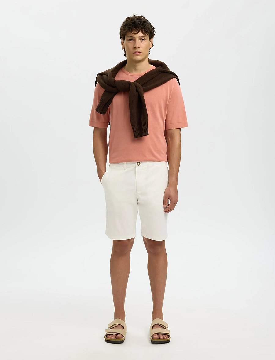 Selected - SLMSLIM-MILES FLEX SHORTS NOOS - chinos shorts - cloud dancer - 3